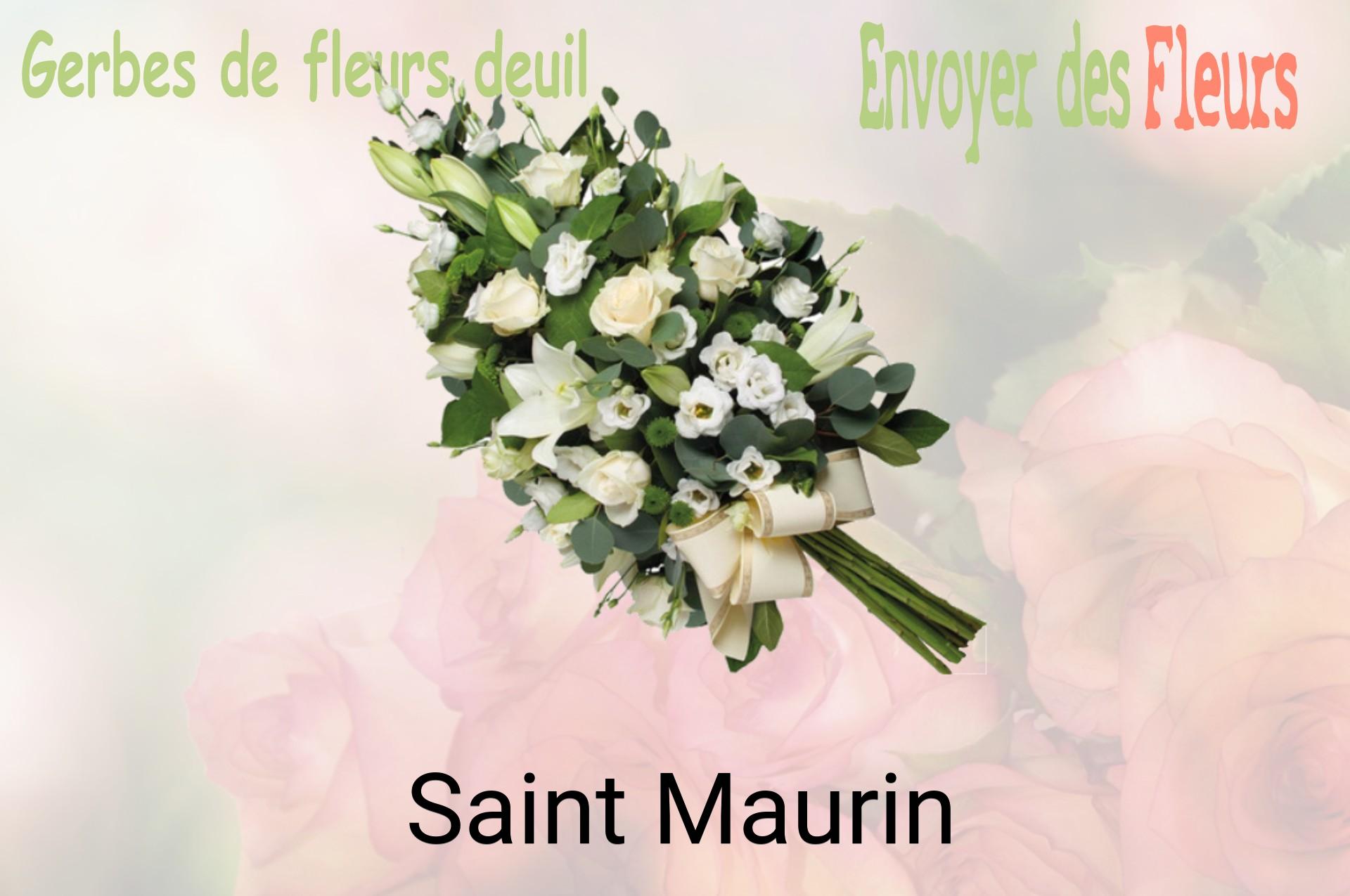 Gerbe de fleurs de deuil livrée à Saint-Maurin
